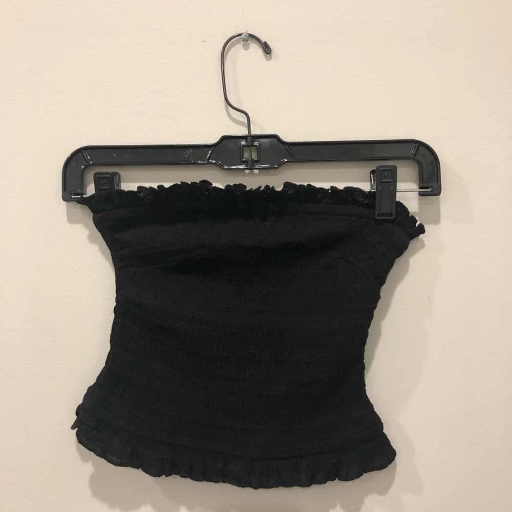 NWOT Urban Outfitters - Black Ruffle Tube Top